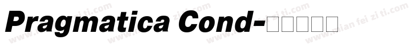 Pragmatica Cond字体转换